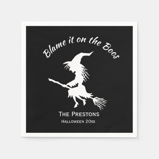 Blame it on the Boos Witch Napkins (Front)