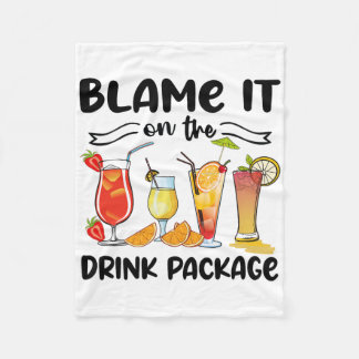 Blame It On The Cruise Package Cruise Cruising Mat Fleece Blanket