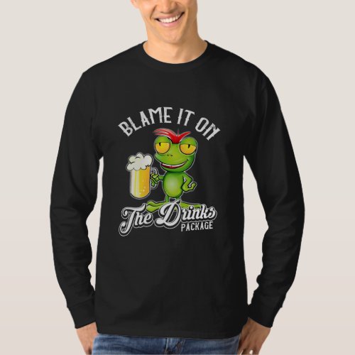 Blame It on the Drinks Package Cruise Christmas T_Shirt