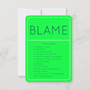 Blame Law of Attraction Abraham Hicks Green Card