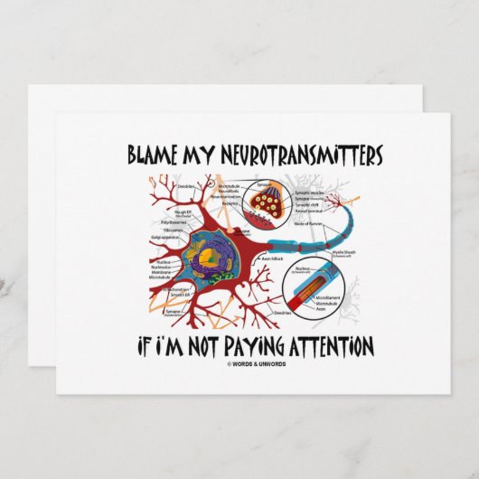 Blame My Neurotransmitters If Not Paying Attention (Front/Back)