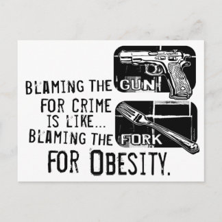 Blaming the Gun Postcard