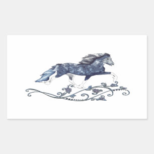 Blámóða Blue Icelandic Horse Rectangular Sticker