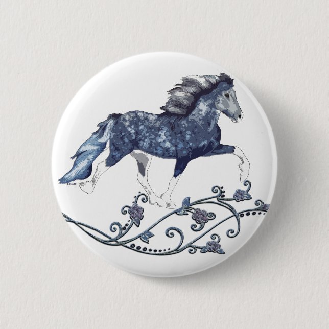Blámóða Pinback Button (Front)