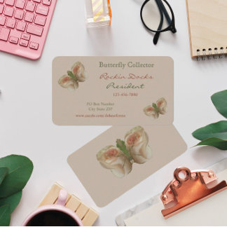 Blanc Water Butterfly Business Card