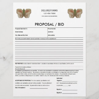 Blanc Water Butterfly Proposal Form