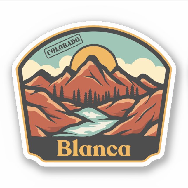 Blanca, Colorado Sticker (Front)