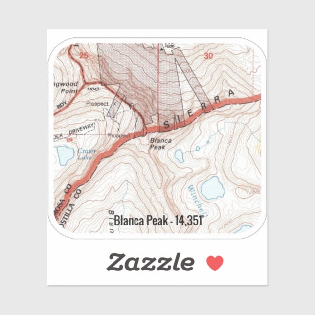 Blanca Peak Colorado Fourteener Sticker (Sheet)