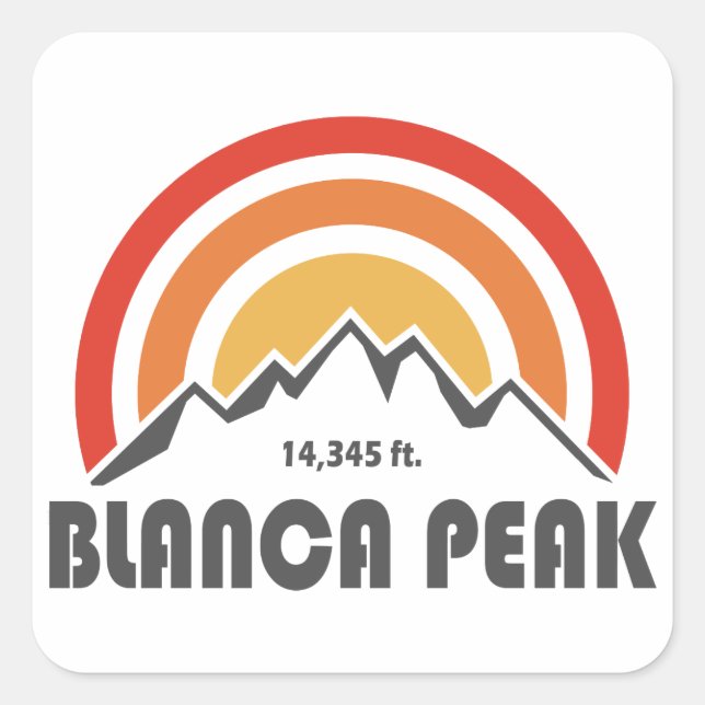Blanca Peak Square Sticker (Front)