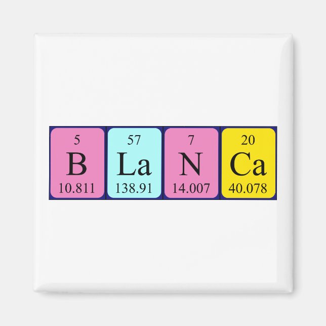 Blanca periodic table name magnet (Front)