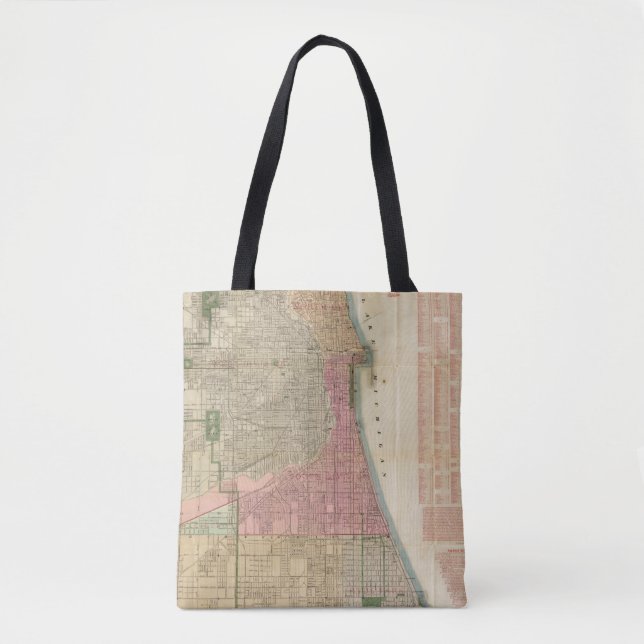 Blanchard's guide map of Chicago 2 Tote Bag (Front)