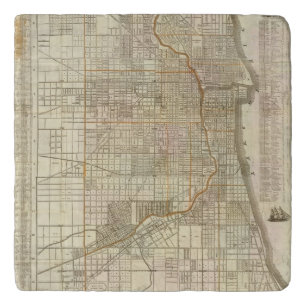 Blanchard's guide map of Chicago 2 Trivet