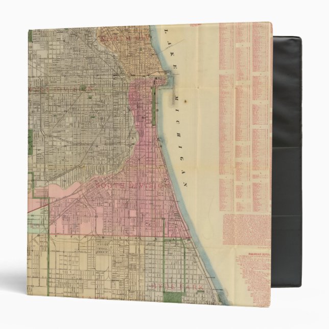 Blanchard's guide map of Chicago Binder (Front/Inside)