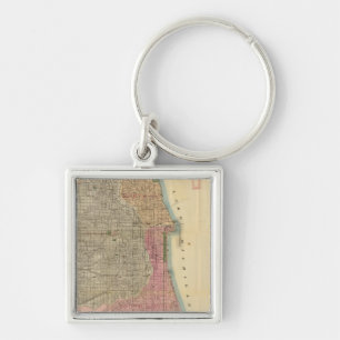 Blanchard's guide map of Chicago Keychain