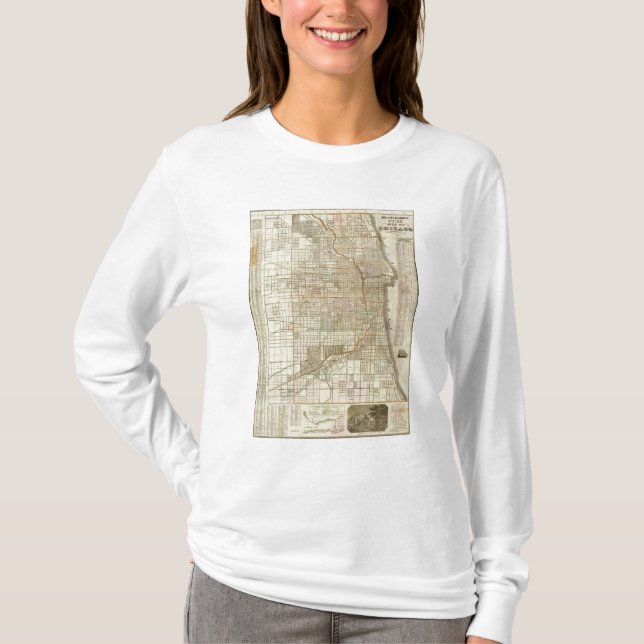 Blanchard's guide map of Chicago T-Shirt (Front)