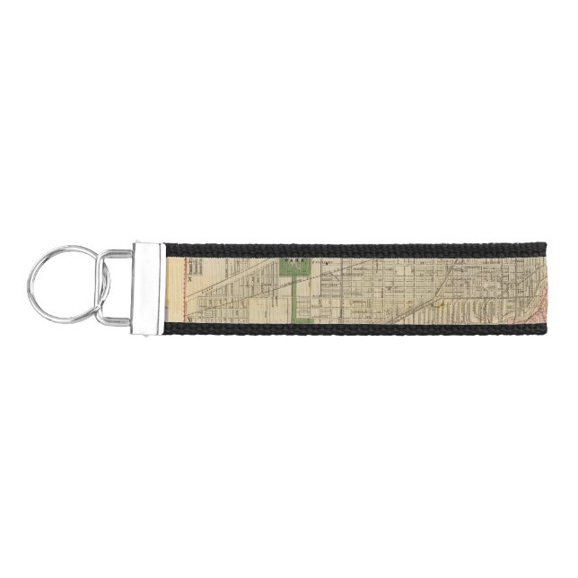 Blanchard's guide map of Chicago Wrist Keychain (Keys on Left)