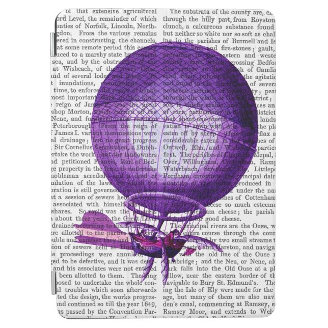 Blanchards Hydrogen (Purple) Hot Air Balloon iPad Air Cover (Front)