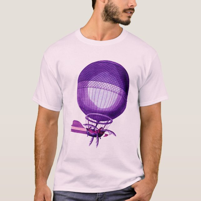 Blanchards Hydrogen (Purple) Hot Air Balloon T-Shirt (Front)