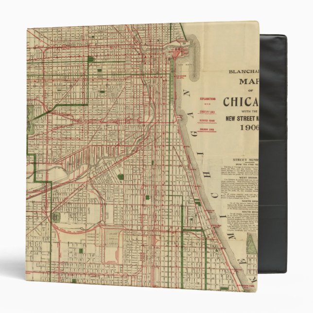 Blanchard's map of Chicago 3 Ring Binder (Front/Inside)
