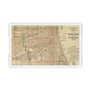 Blanchard's map of Chicago Acrylic Tray