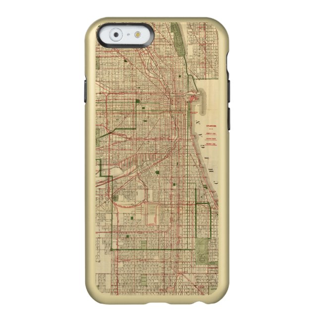 Blanchard's map of Chicago Incipio iPhone Case (Back)