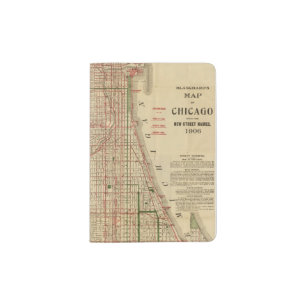 Blanchard's map of Chicago Passport Holder