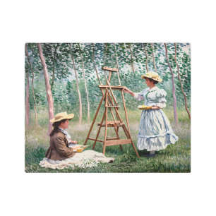 Blanche Hoschedé at Her Easel Metal Print