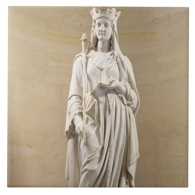 Blanche of Castile (1188-1252) Queen of France, 18 Ceramic Tile (Front)