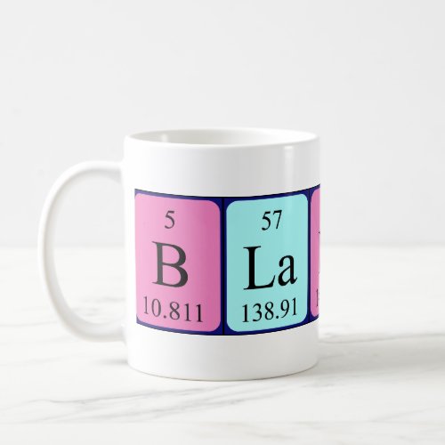 Blanche periodic table name mug