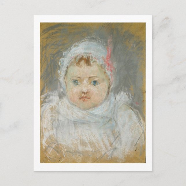 Blanche Pontillon as a Baby, 1872 (pastel on paper Postcard (Front)