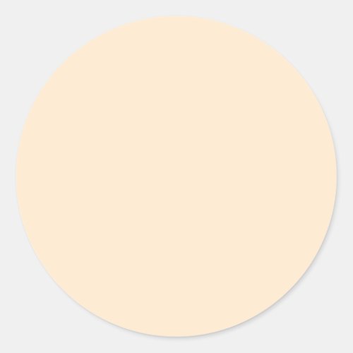 Blanched almond  solid color  classic round sticker