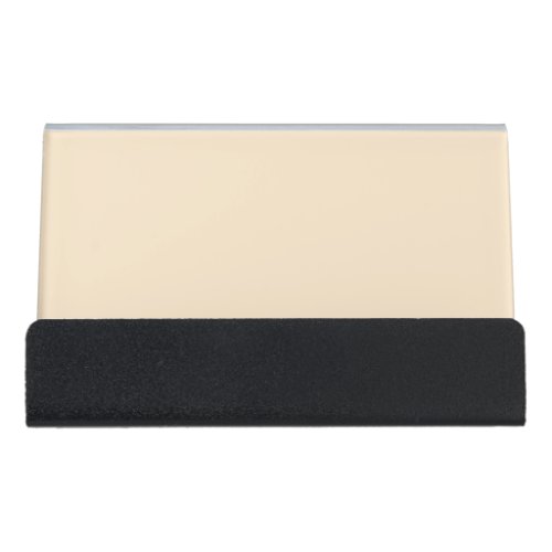 Blanched almond  solid color  desk business card holder