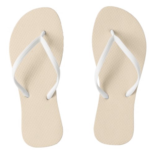 Blanched almond  solid color  flip flops