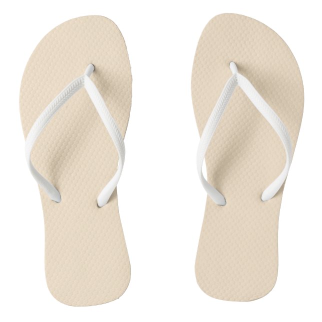 Blanched almond  (solid color)  flip flops (Footbed)