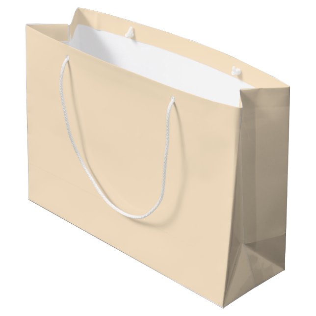 Blanched almond  (solid color)  large gift bag (Back Angled)
