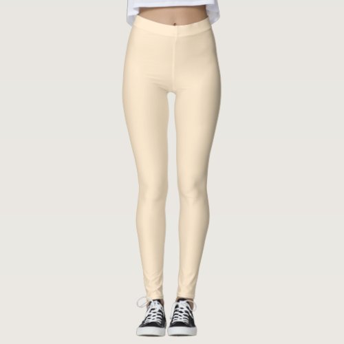 Blanched almond  solid color  leggings