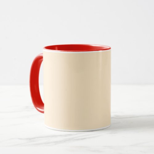 Blanched almond  solid color  mug