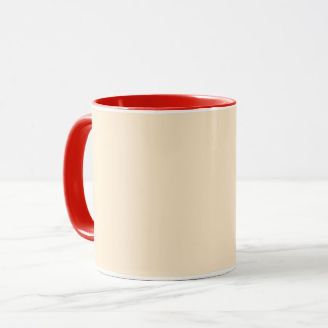 Blanched almond  (solid color)  mug (Front Left)