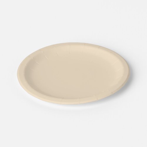 Blanched almond  solid color  paper plates