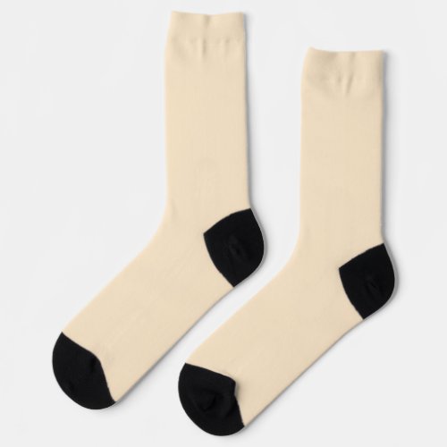 Blanched almond  solid color  socks