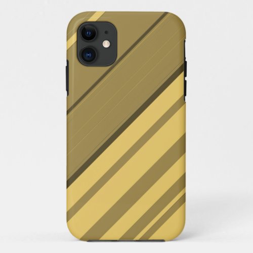 Blanched Almond stripes graphic art iPhone 11 Case