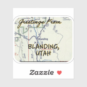 Blanding Utah Vintage Sticker