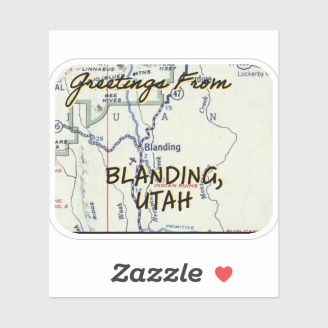 Blanding Utah Vintage Sticker (Sheet)