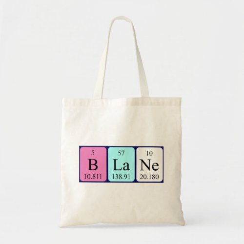 Blane periodic table name tote bag