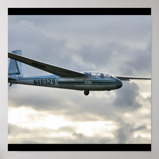 Blanik Sailplane Landing Poster (Front)