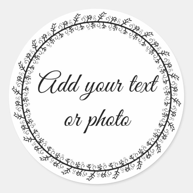 Blank 1-1/2 inch Round Envelope Stickers Customize (Front)