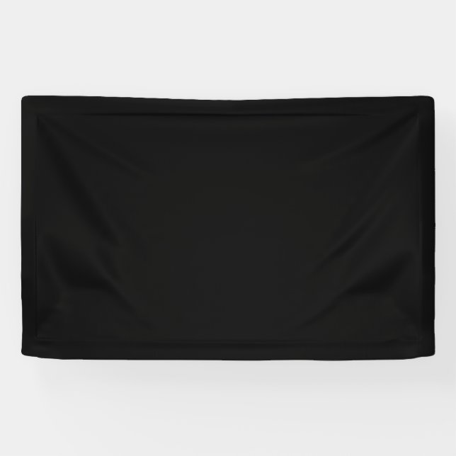 Blank 2.5'x4' Banner with Solid Black Background (Horizontal)