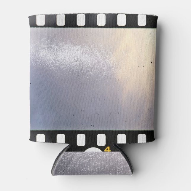 Blank 35mm Film Frame Texture Can Cooler (Front)