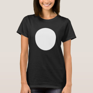 Blank Abstract Printed White Circle Graphics T-Shirt