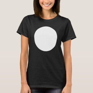 Blank Abstract Printed White Circle Graphics T-Shirt